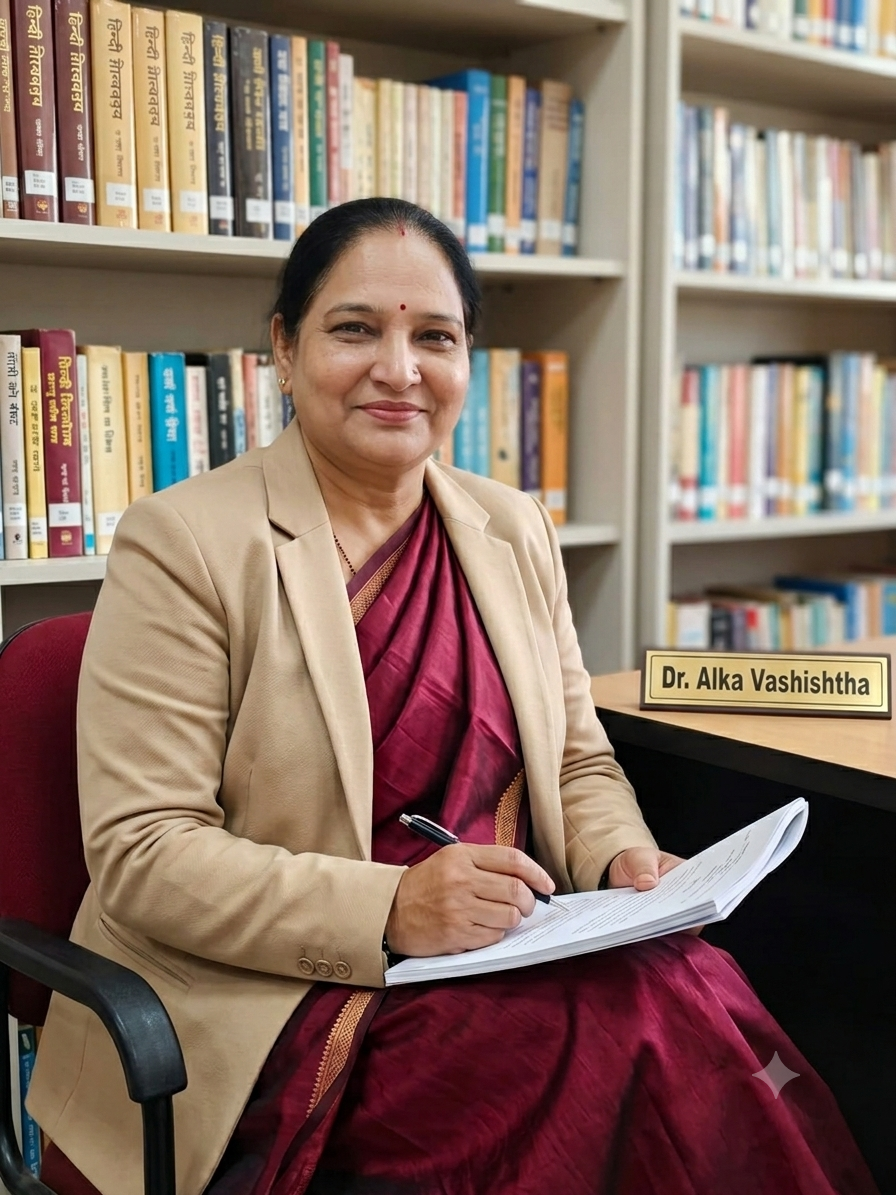 Dr. Alka Vashishtha in her study